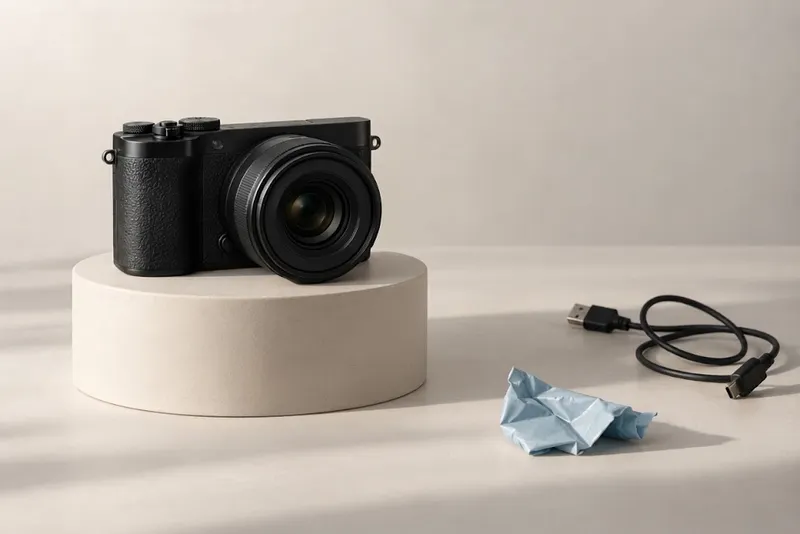 Camera product photo before and after reducing plant shadows on the background